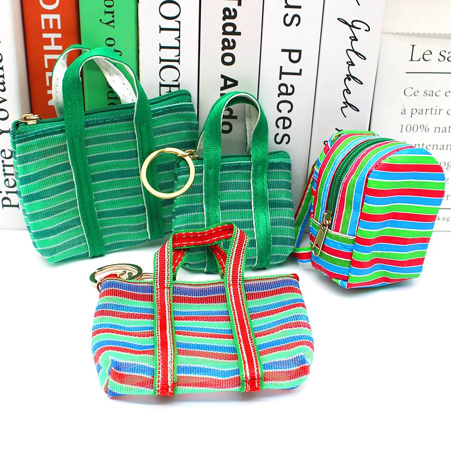 Mini Backpack Purse - 열쇠고리 낚시 그물 가방, 야채 바구니,
