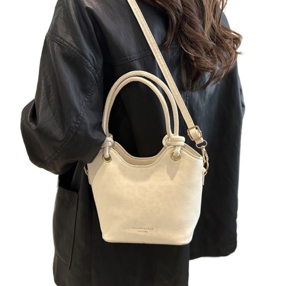 Leather Backpack Vintage - 휴대용 레오파드 프린트 숄더 버킷백 대용량