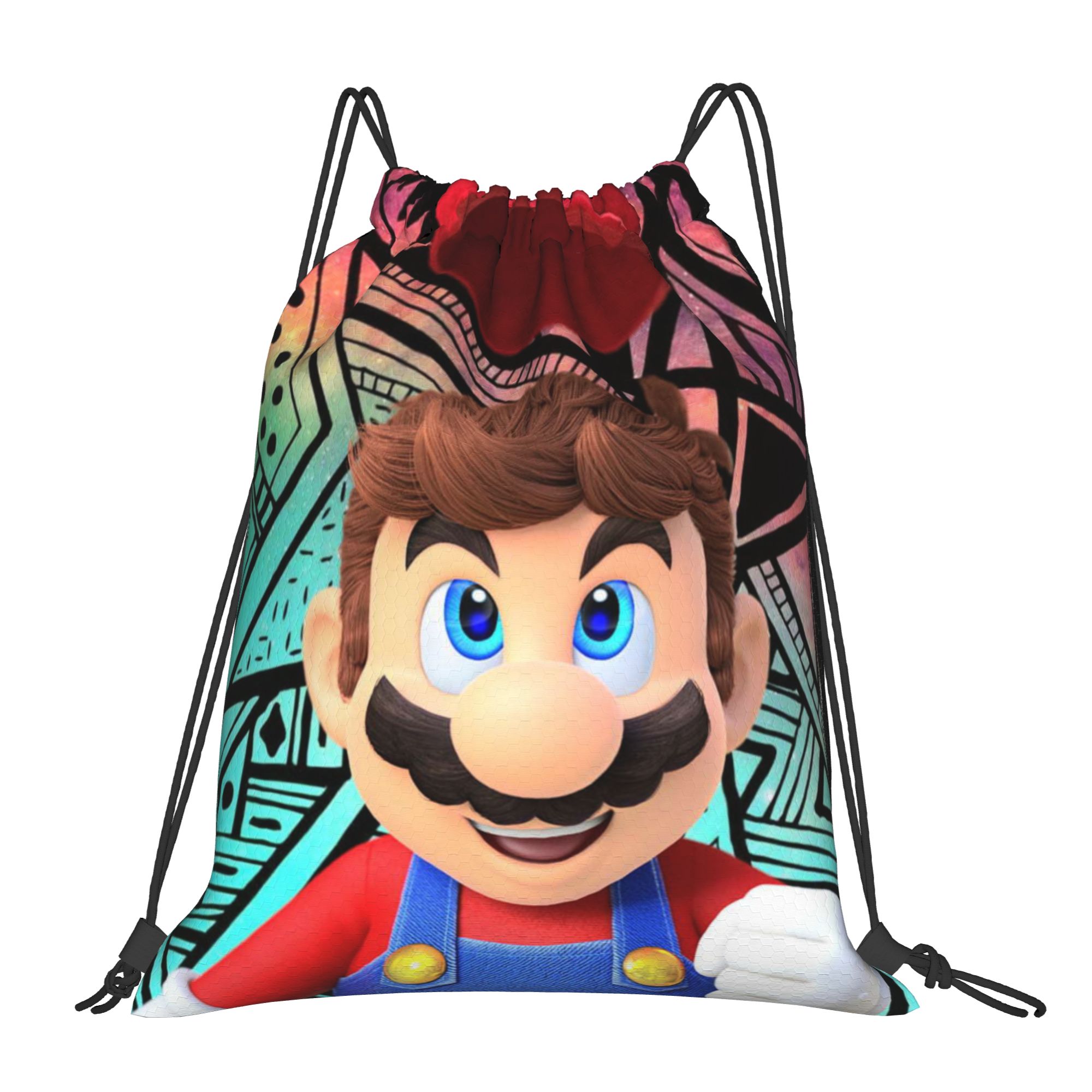 Drawstring Gym Bag - 맞춤형 M-Marioes 비디오 게임 형제들과 친구들