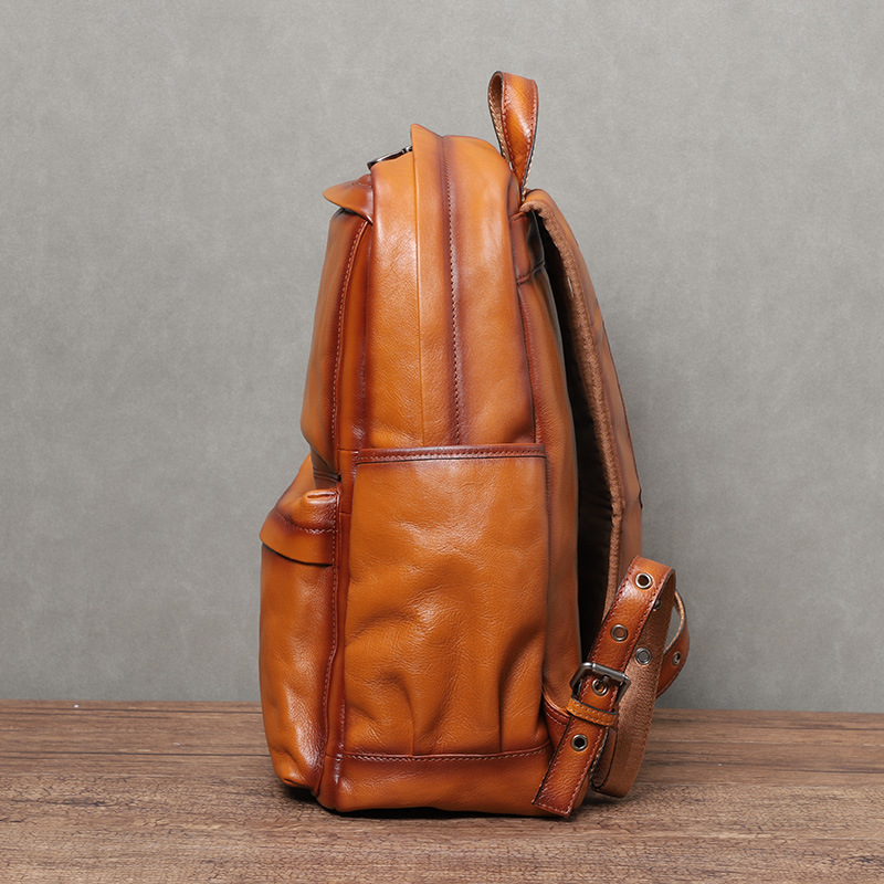 YETTIES 남성용 빈티지 베지터블 태닝 가죽 백팩  - Leather Backpack Vintage 리뷰 및 가격
