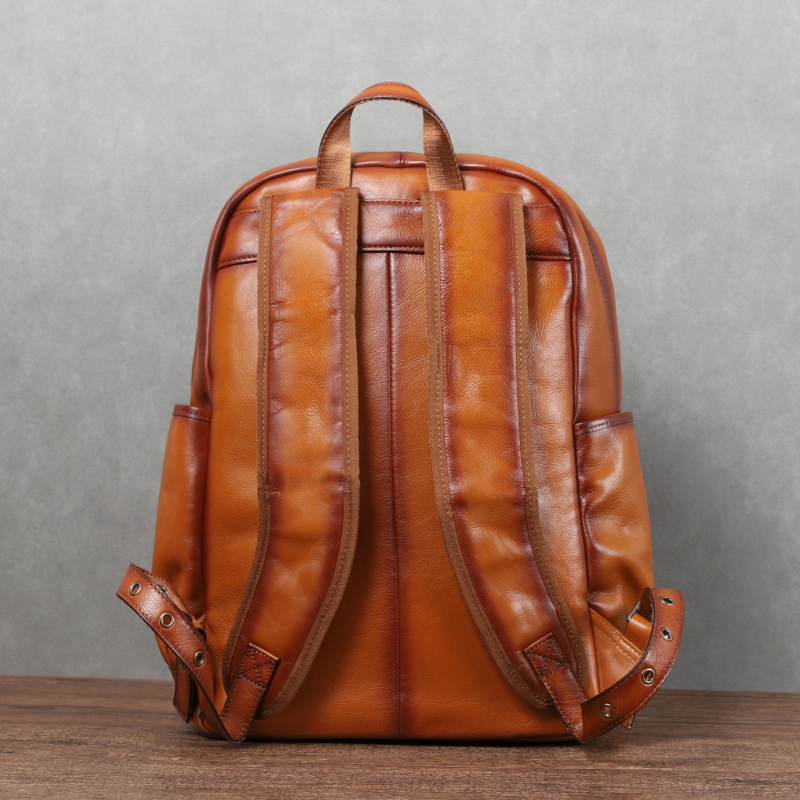 YETTIES 남성용 빈티지 베지터블 태닝 가죽 백팩  - Leather Backpack Vintage 리뷰 및 가격