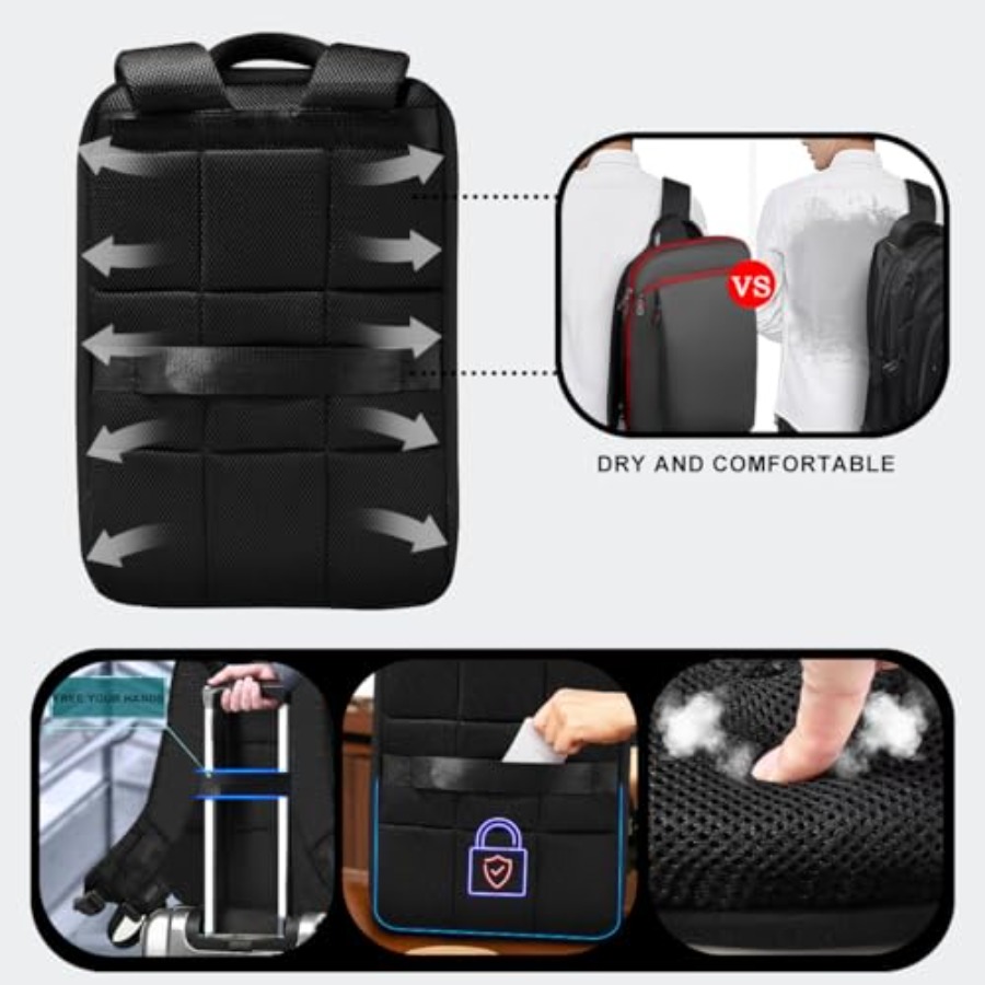 슬림하고 확장 가능한 15 15.6 16인치 노트북 백 - Laptop Backpack 15.6 리뷰 및 가격